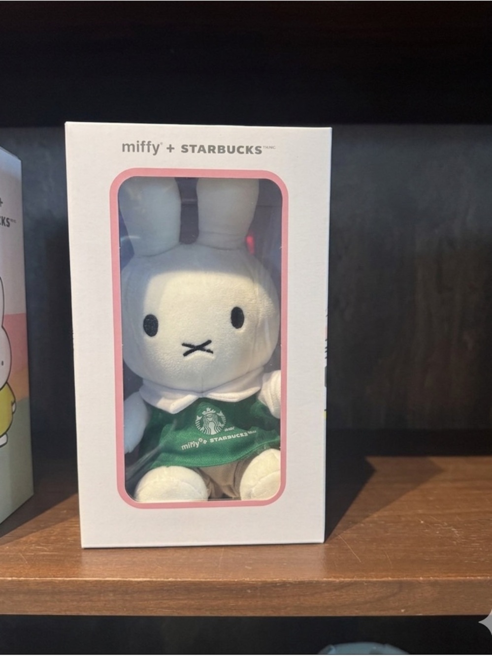 Starbucks Miffy Plush Bunny White with Green Apron